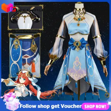  Xingqiu Valley Orchid Yelan Cosplay Costume Halloween Christmas  Clothing Genshin Impact COS Wig Shoes for Women Girls Gift (xingqiuqiu08) :  Clothing, Shoes & Jewelry