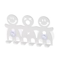 Toothbrush Holder Wall Mounted Suction Cup 5 Position Cute Cartoon Smile Bathroom Sets
