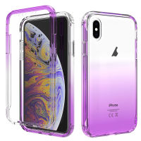 สำหรับ iPhone X/iphone XS Hard โปร่งใส2-In-1 PC กลับและ Soft TPU กรอบกันกระแทกฝาครอบป้องกันเคสโทรศัพท์