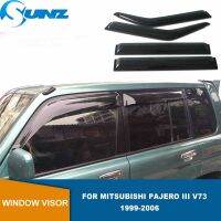 หน้าต่าง Visor สำหรับ Mitsubishi Pajero III ผ้าใบด้านบน V6 V73 1999 2000 2001 2002 2003 2004 2005 2006กระจก Sun Rain Guards SUNZ