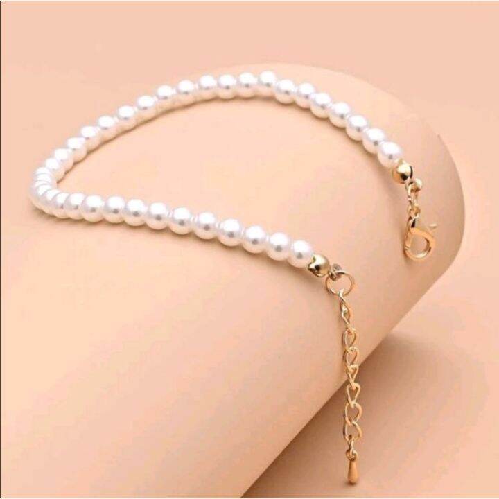 พร้อมส่ง-สร้อยข้อมือ-ไข่มุก-ลูกปัด-แบบมินิมอล