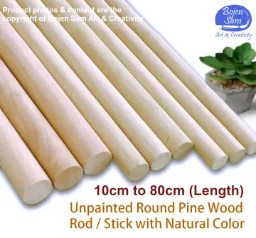 50Pcs Wooden Dowel Rods Unfinished Wood Dowels, Solid Hardwood Sticks For  Crafting, Macrame, DIY & More, Sanded Smooth