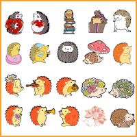 【DT】hot！ Cartoon Hedgehog Brooch Book Cup Stitching Metal Badge Pin Kids Costume Jewelry