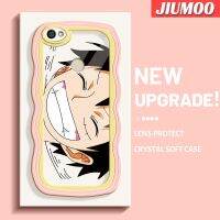 เคส JIUMOO สำหรับ Xiaomi Redmi Note เคส Y1 5A ไพรม์ลายการ์ตูนหัวเราะตัวอักษรลูฟี่แบบคลื่นเคสโทรศัพท์แบบขอบซิลิโคนเหลวแบบดั้งเดิมเคสตัวปกป้องกล้องถ่ายรูปเลนส์คลุมทั้งหมดเคสฝาหลังกรอบเคสนิ่ม