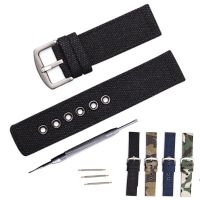 fgbvsdfd Nylon Watchband 18mm 20mm 22mm 24mm Canvas Camouflage Watch Strap Band Watches Bracelet Montre Pulseira Relogio Correa Reloj