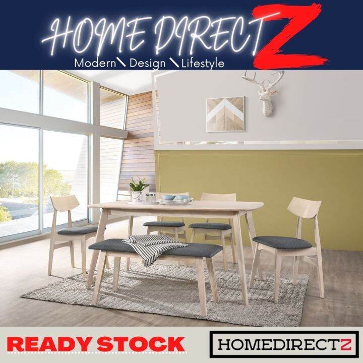 Homedirectz Dining Set Murah Dining Table 4 Seater Dining Table 6