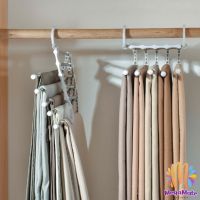 สแตนเลส ที่แขวนกางเกง ที่เก็บของในตู้เสื้อผ้า Foldable stretch pants rack