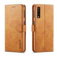 สำหรับ Samsung Galaxy A7 2018/A750 แม่เหล็ก R etro พลิก Case หนังปกโทรศัพท์กระเป๋า C oques พร้อมขาตั้งช่องเสียบการ์ดปลอก