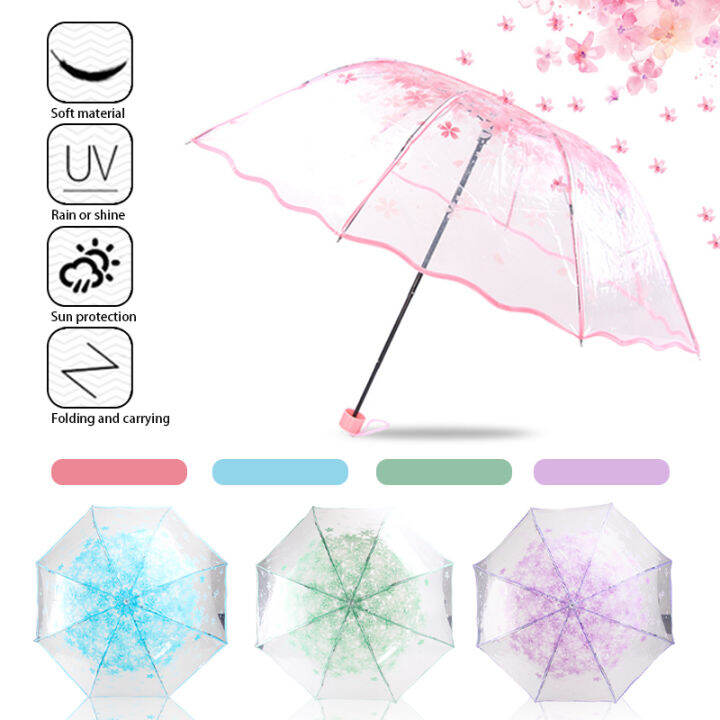 fashion-automatic-cute-sakura-rain-umbrella-transparent-three-fold-umbrella-cherry-blossom-mushroom-sakura-umbrella-rain-gear