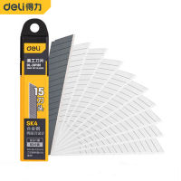 Deli 918มม. แบบพกพายูทิลิตี้ใบมีด SK4โลหะผสมเหล็กสีดำขอบ Multi-Blade 10 Pcs บันได T-Shaped อุตสาหกรรมเปลี่ยนใบมีด