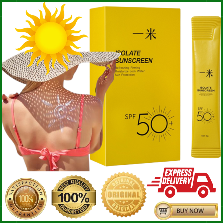 Original Isolate Sunscreen Spf50 20 Pcs Per Box Lightweight Non Greasy And Water Resistant 6287