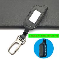 ∏♀ X5 LCD Remote Control Leather Key Fob Case For Vehicle Safety In Two Way Car Alarm System Russian Version Tomahawk X5 X3 Key Bag