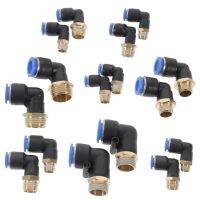 Pneumatic Quick Plug-in Connector Threaded Straight-through 16-piece Set Coupler Reducer Crimp Fitting Pipe Hose Mender