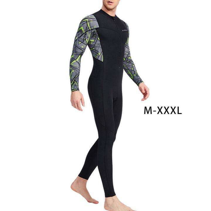 men-scuba-wetsuit-front-zip-diving-rash-guards-surfing-swimming-scuba