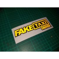 ( โปรโมชั่น++) คุ้มค่า สติ๊กเกอร์ติดรถ FAKE TAXI สีเหลืองสะท้อนแสง ขนาด 15X4 เซนติเมตร ราคาสุดคุ้ม สติ ก เกอร์ ติด รถ สติ๊กเกอร์ ออฟ โร ด สติ ก เกอร์ ข้าง รถ กระบะ สติ ก เกอร์ ข้าง รถ สวย ๆ