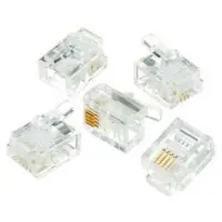 ??HOT!!ลดราคา?? . 50หัว หัวโทรศัพท์ 6P4C (RJ11 แบบ4เขี้ยว) Modular jack for TEL RJ11 ##ที่ชาร์จ แท็บเล็ต ไร้สาย เสียง หูฟัง เคส Airpodss ลำโพง Wireless Bluetooth โทรศัพท์ USB ปลั๊ก เมาท์ HDMI สายคอมพิวเตอร์