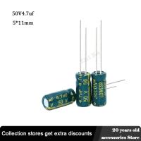 20pcs 50V 4.7UF 5 * 11 mm low ESR Aluminum Electrolyte Capacitor 4.7 uf 50 V Electric Capacitors High frequency 20% Electrical Circuitry Parts