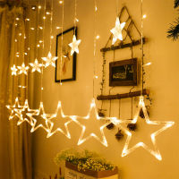 2.5m Led String Lights Star Garland on Window Curtain Indoor Tree Decoration Halloween Wedding Light Christmas Fairy Lights