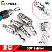 【YY】Electric Drill Socket Adapter for Impact Driver with Hex Shank to Square Socket Drill Bits Rotatable Extension 14"; 38"; 12";