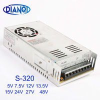 S-320w 5V 7.5V 12V 13.5V 24V 27V 48V Switching Power Supply Ac Dc Transformer Converter S-320-24 S-320-15V เดี่ยว Outp