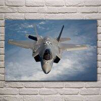 F 35 joint fighter jet airplane plane bomber fabric posters on the wall picture home art living room decoration QX212