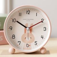 เด็กกระต่ายนาฬิกาปลุกสร้างสรรค์น่ารักนักเรียนทุ่มเทข้างเตียงนาฬิกาปลุกการ์ตูนเงียบ Deshope นาฬิกา BPKP
