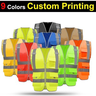 CODTheresa Finger Reflective Vest Safety Vest With Custom Logo Printing High Visibility Workwear Vest