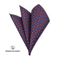 GIORGIO DEL SARTO Silk Orange Pocket Square ผ้าเสียบสูทสีส้มไหม 100%Silk