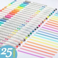 5/10 Colors Double Headed Highlighter Pen Art Markers Kawaii Japanese Soft Color Fluorescent Pens School&amp;Office StationeryHighlighters  Markers