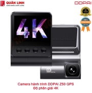 Camera hành trình DDPAI Z50 độ phân giải 4K, tích hợp GPS