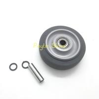 1Pc 4 100mm High Elastic Rubber Wheel Single Wheel Double Bearing Wear-resistant Castor Silent Wheel