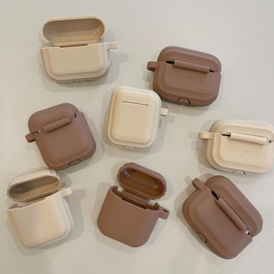 Fashion Chocolate Khaki Case For Apple Airpods Pro 3 Case Silicone Earphone Cover For Airpods 3 3rd Generation air pod 2 1 Case Headphones Accessories