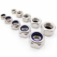 【discount】 vkysdo 5/50Pcs M2 M2.5 M3 M4 M5 M6 M8 M10 M12 M16 304สแตนเลสสตีล Hex หกเหลี่ยม Nylon Lock Lock Nut Self Locking Nylock Nut Locknut