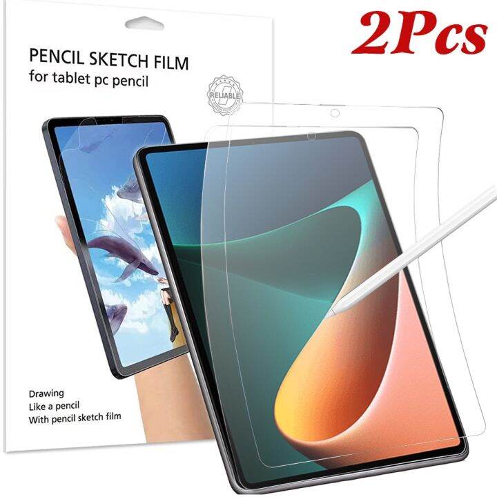 2pcs-paper-like-film-for-mi-pad-5-6-pro-mi-pad-5-pro-12-4-redmi-pad-10-6-matte-pet-painting-write-tablet-screen-protector