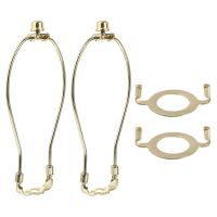 2 Pcs Cage Heavy Duty Brackets Lamp Repair Kit Parts Holder Harp Table Iron Shade LED Strip Lighting