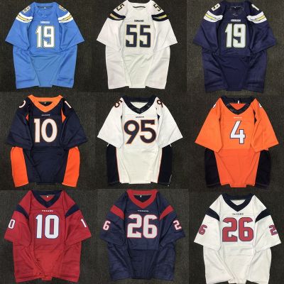 High quality NFL American Football Jersey Rugby Hip Hop Ulzzang Vintage Mid-Length Street Wear Embroidered T-Shirt