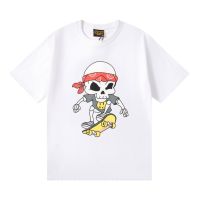 2023ใหม่❤พร้อมสต็อก❤เสื้อยืดขนาดใหญ่ Unisex Drew New Loose Skull Print Leisure Short Sleeve Crew Neck T-Shirt