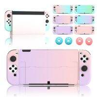 Gradient Protective Shell Case for Nintendo Switch OLED PC Hard Cover With Thumb Grips Dockable Switch OLED Accessories