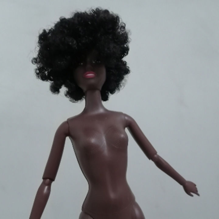 ของเล่นตุ๊กตาแอฟริกันตุ๊กตาสีดำเปลือยมีผมทรงแอฟโฟรเป็นของขวัญสำหรับเด็กทารกเด็กหญิงเด็กผู้ชาย