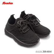 Giày trẻ em sneaker màu đen Thương hiệu Bata 359-6041