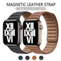 ALeather Link สำหรับ Band 44มม. 38มม. 45มม. 41มม. Correas 42มม. แม่เหล็กสร้อยข้อมือ Series 8 Se7 6 4M