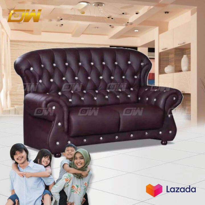 Genius 2Seater Leather High Class Sofa Lounge Chair Relax Sofa L1660MM