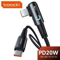 Toocki PD 20W USB Cable For iPhone Charger Cable 14 13 12 11 Pro Max USB C Data Cord LED USB Charger Cable For MacBook Pro iPad Wall Chargers