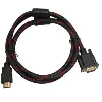 [LUNA electronic accessories] สายแปลงอะแดปเตอร์เชื่อมต่อข้อมูล HDMI เป็น VGA สายเคเบิลตัวแปลงชายเป็นชายสำหรับจอภาพสายวิดีโอเสียงพกพา1.5ม.