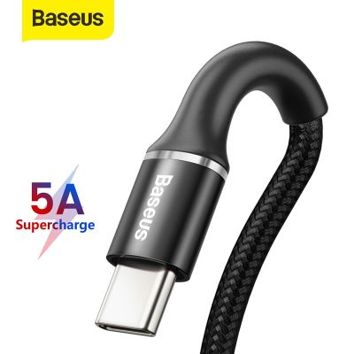 Baseus 40W USB Type C Cable For Huawei Mate 20 10 P30 P20 Pro Lite USBC 5A Fast Charge USB-C 3.0 Charger Cord Mobile Phone Cable Docks hargers Docks C