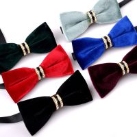 Shirt bow tie male wedding wedding groom best man South Korea velvet collar flower wholesale wine red black bow annual meeting Boys Clothing