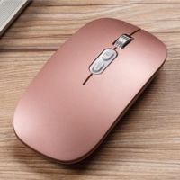 Mouse Bluetooth 5.1 / WiFi 2.4 G สำหรับ PC/Mac/Linux/Chrome OS เมาส์ไร้สาย ลูกกลิ้งอะลูมิเนียม