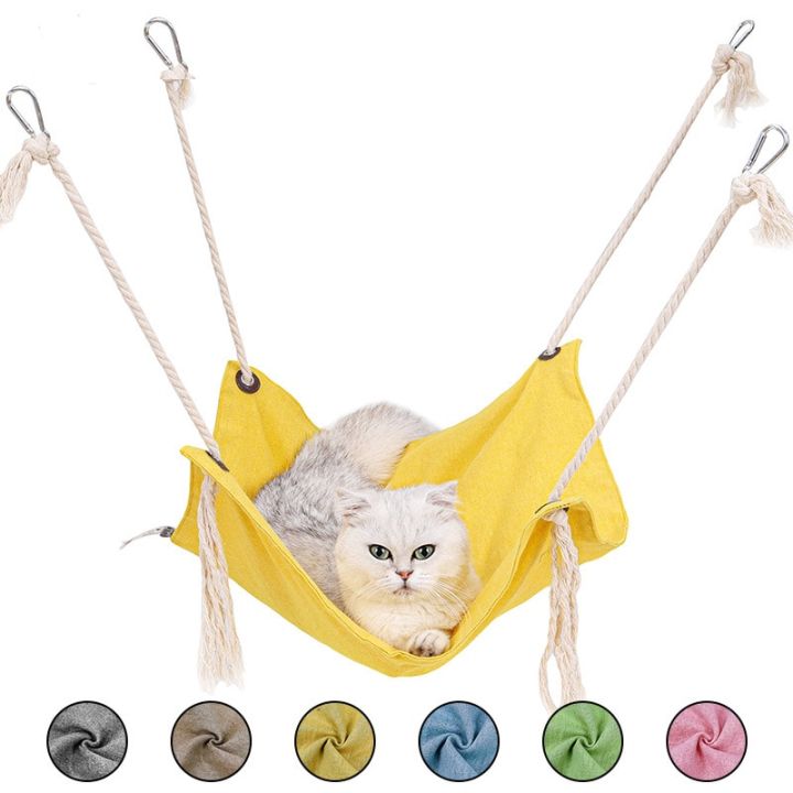 pet-cotton-linen-cat-hammock-cat-nest-breathable-beds-cat-swing-hanging-nest-solid-color-hammock-pet-supplies-tassel-style-beds