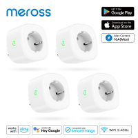 Meross Smart Plug 16A EU Wifi Smart Socket ปลั๊กไฟพร้อมการตรวจสอบพลังงานสำหรับ Alexa Google Assistant SmartThings-Linqiaoe