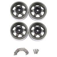 4Pcs 1.9 Inch Deep Dish Beadlock Wheel Hub Rim for 1/10 RC Crawler Axial SCX10 II III Traxxas TRX4 RC4WD D90 Black